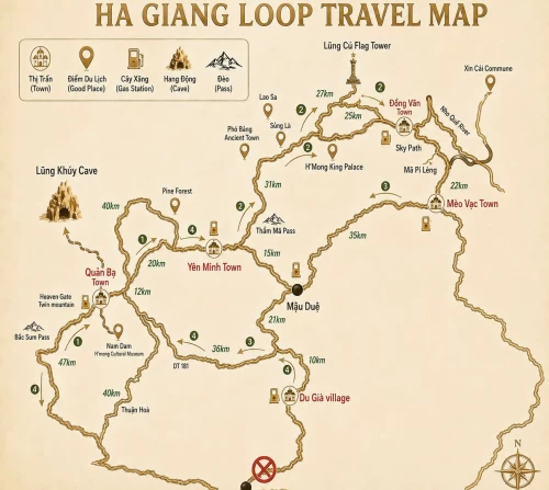 Ha Giang Loop Map: Routes, Stops & What to Expect